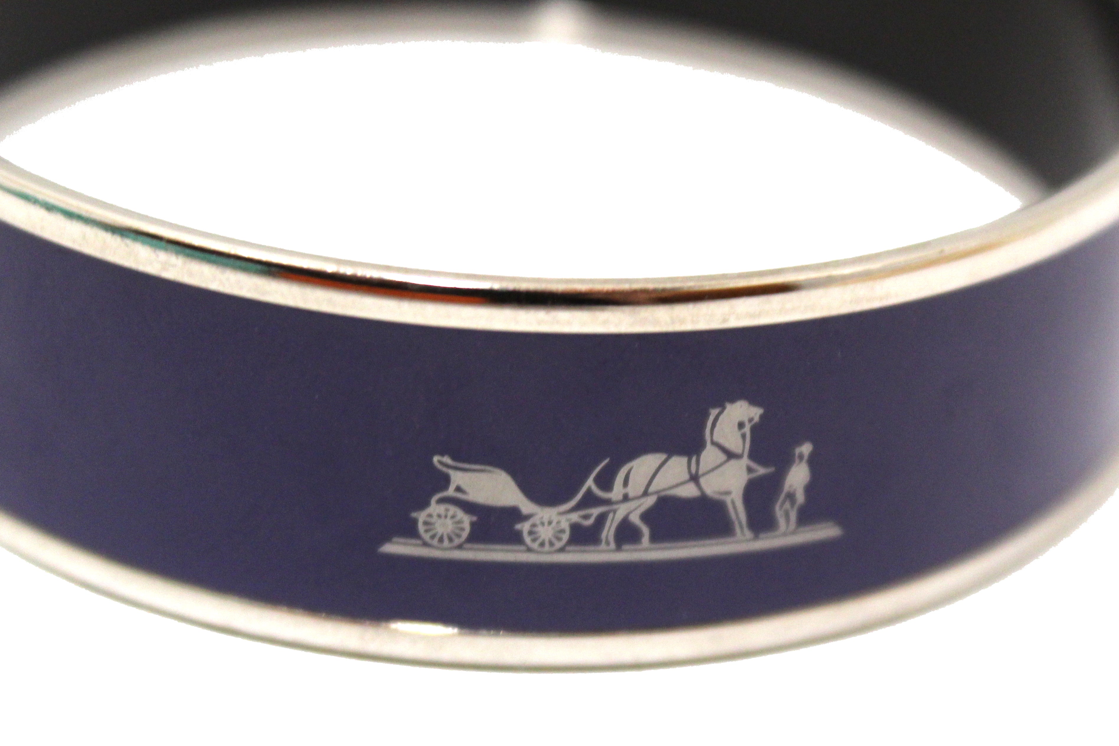 Authentic Hermes Dark Purple Enamel Shadow Bangle - Luxury Fashion Bracelet for Women, Elegant Jewelry Gift for Her | Perfect for Parties, Weddings & Special Occasions