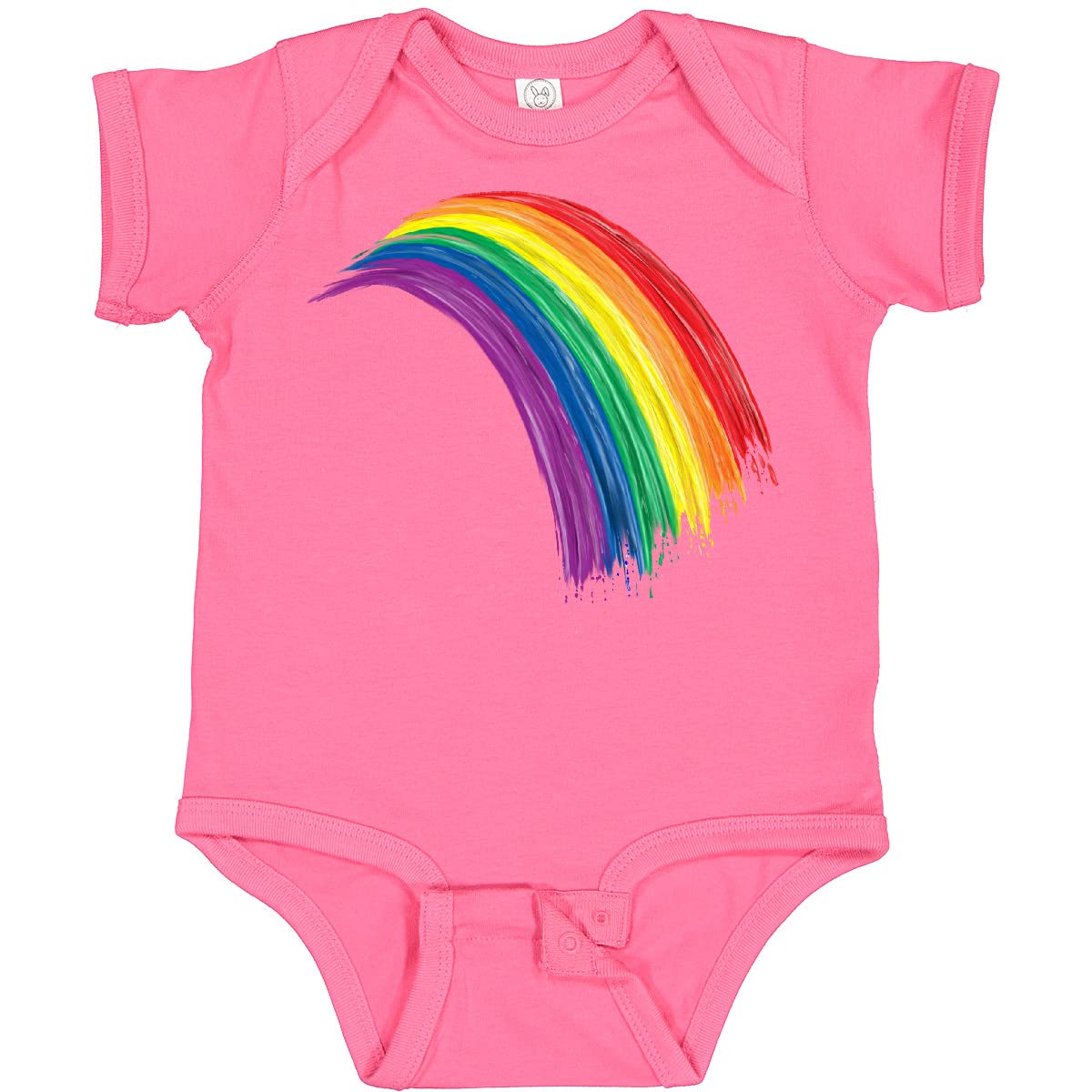 Inktastic Pride Rainbow Paint in Oils Baby Bodysuit - Soft Cotton Onesie for LGBTQ+ Pride Celebrations, Baby Showers & Everyday Wear