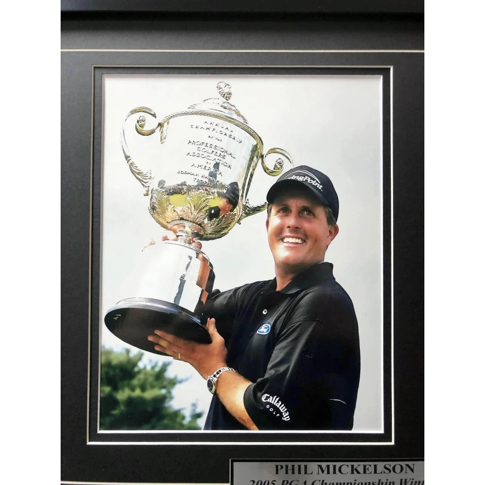 Authentic Phil Mickelson 2005 PGA Championship Framed Ticket Collage with COA - Golf Memorabilia for Sports Fans & Man Cave Decor