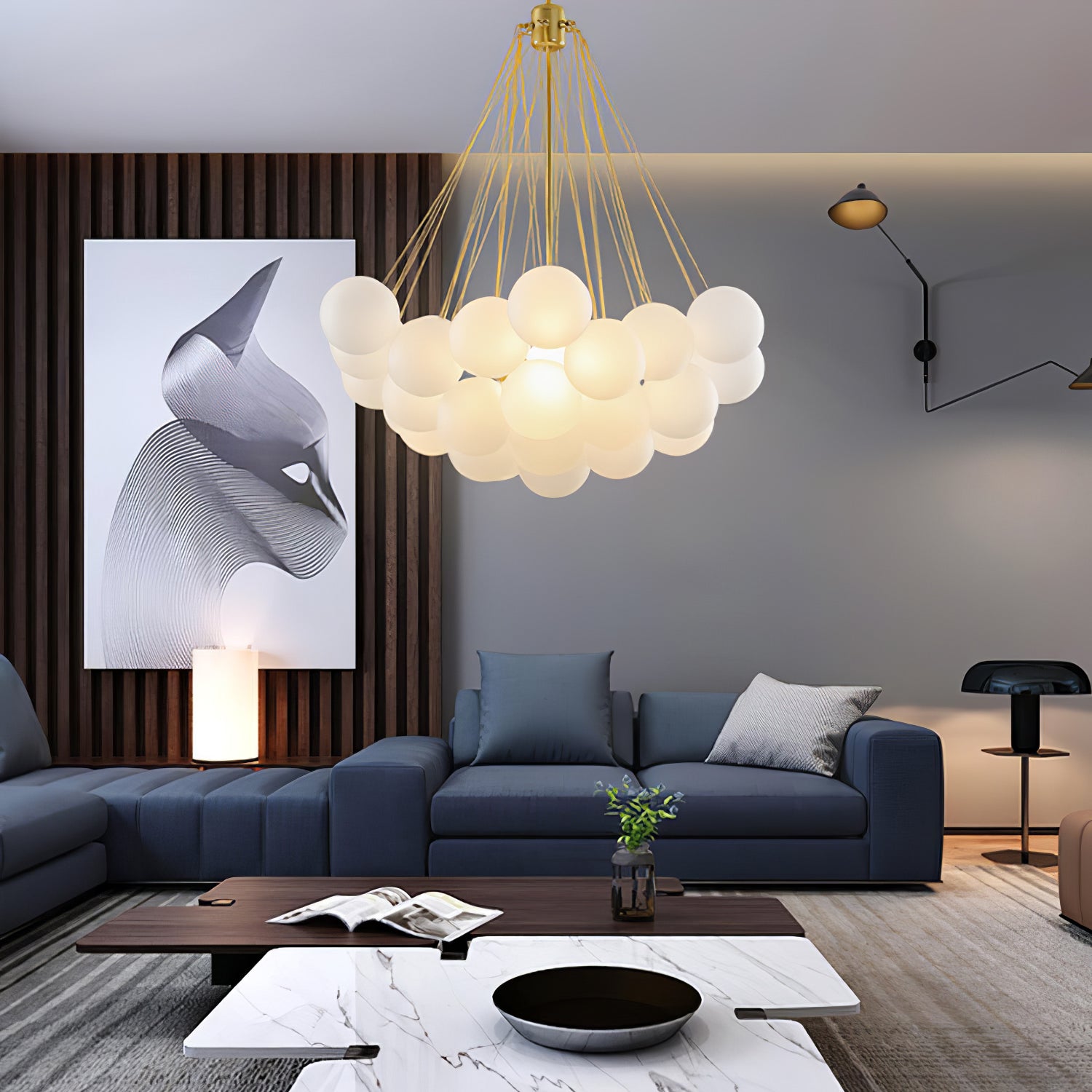 Elegant Bubble Chandelier - Modern Crystal Ceiling Light Fixture for Dining Room, Bedroom & Living Room Decor | Perfect for Home, Wedding & Event Lighting