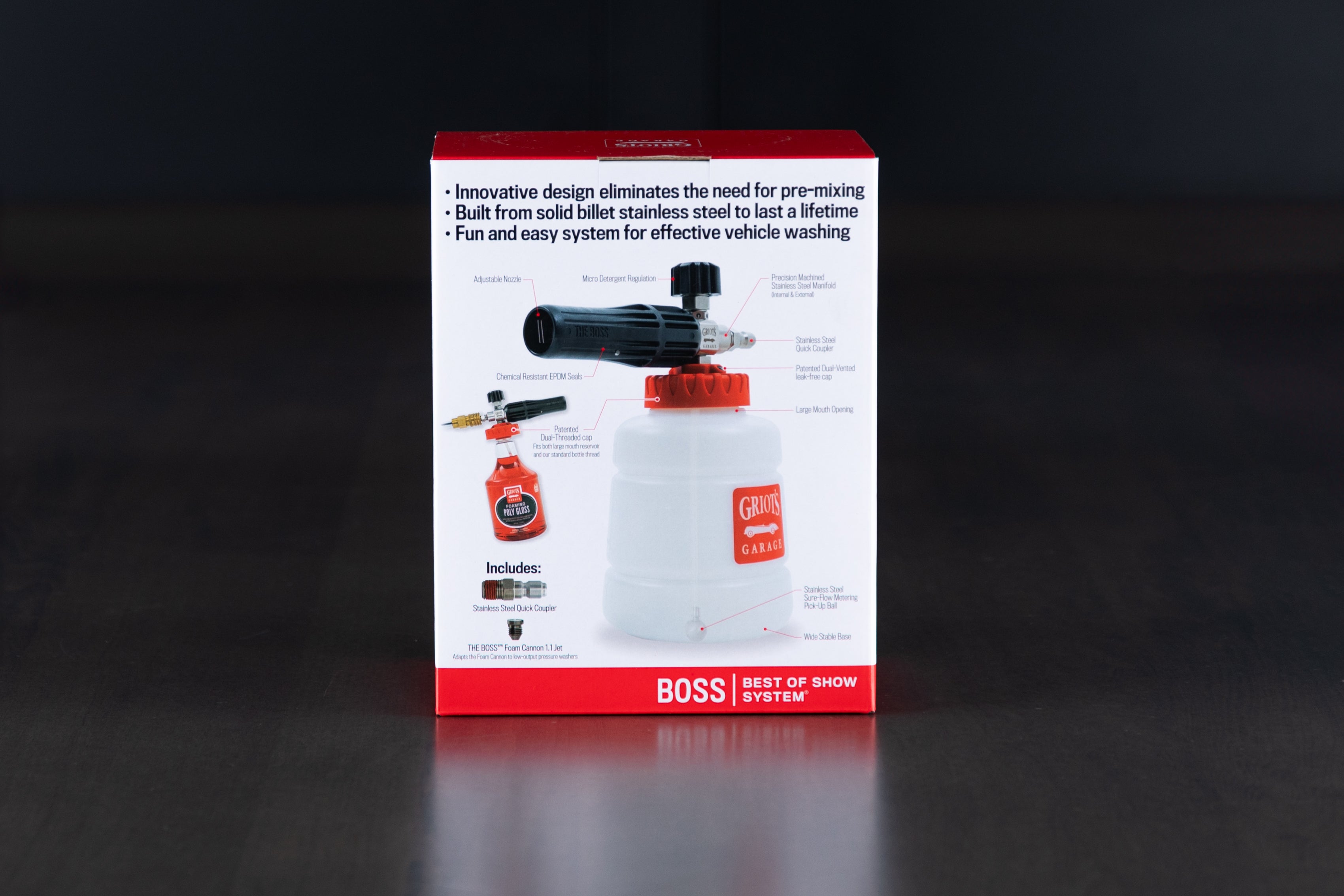 Griot's Garage The Boss Foam Cannon - Premium Car Wash Foam Blaster with Adjustable Nozzle for Deep Cleaning & Detailing - Perfect for Home Car Washing, Auto Detailing & Pressure Washer Use