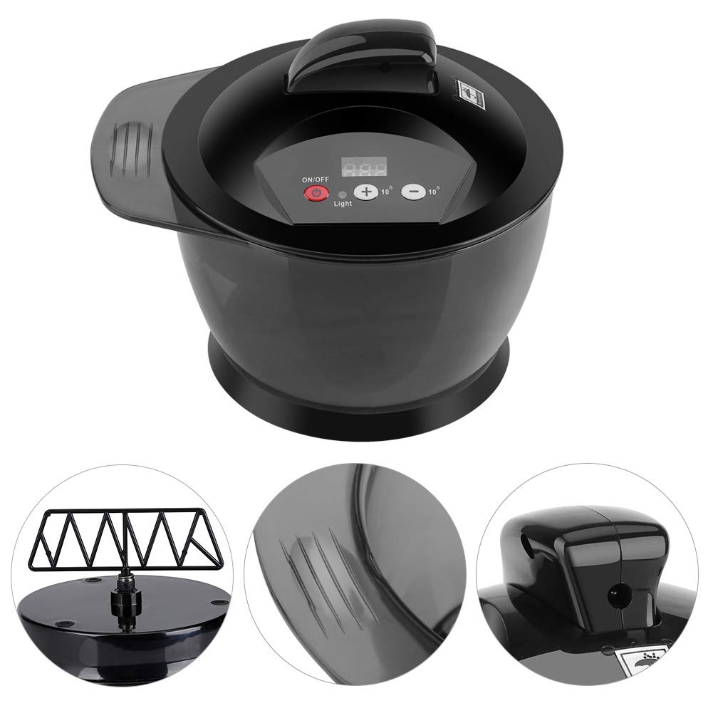 USB Rechargeable Electric Hair Color Mixing Bowl with LCD Timer - Automatic Hair Cream Mixer for Salon & Home Use, Perfect for DIY Hair Coloring & Styling Tools