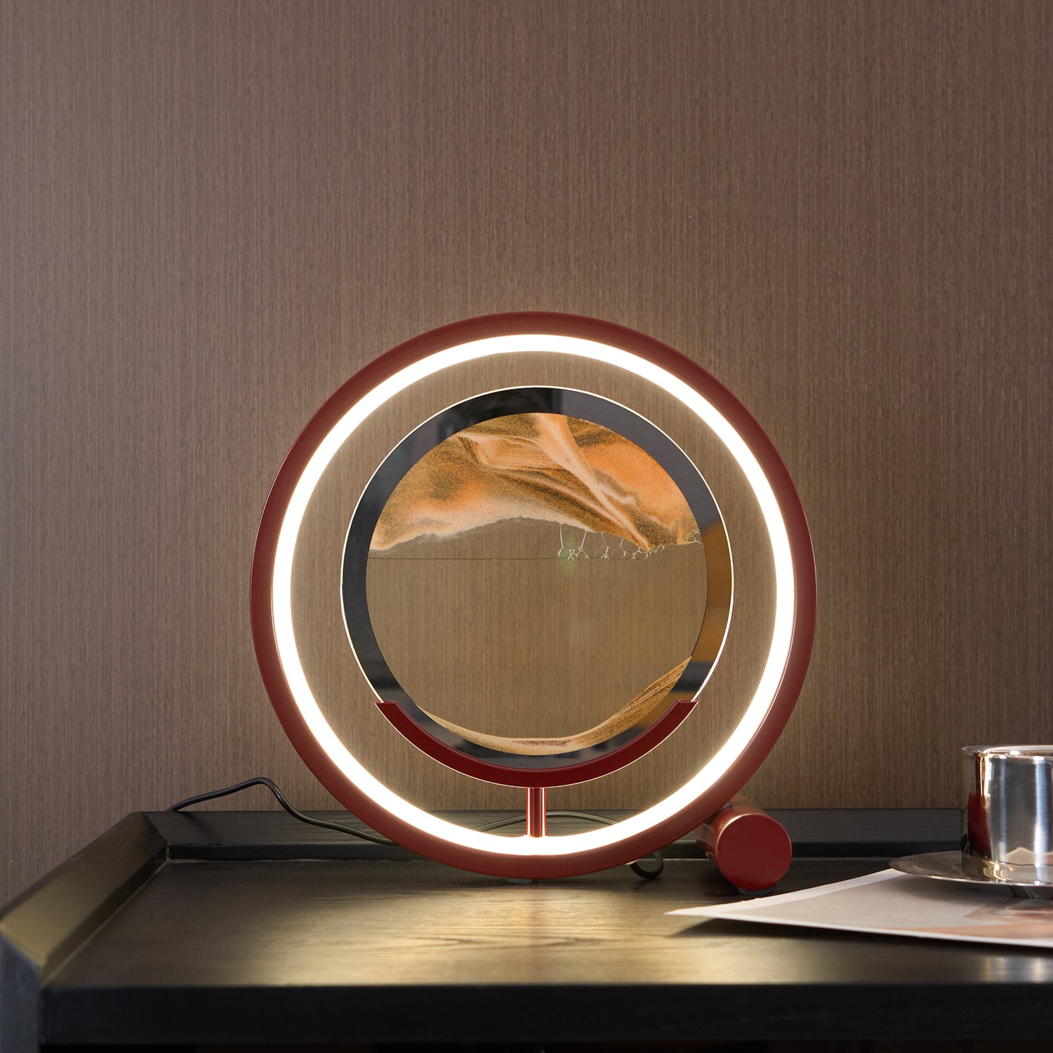 Relaxing Sand Table Lamp - Zen Meditation Decor for Home, Office & Yoga Studio - Perfect for Stress Relief & Relaxation