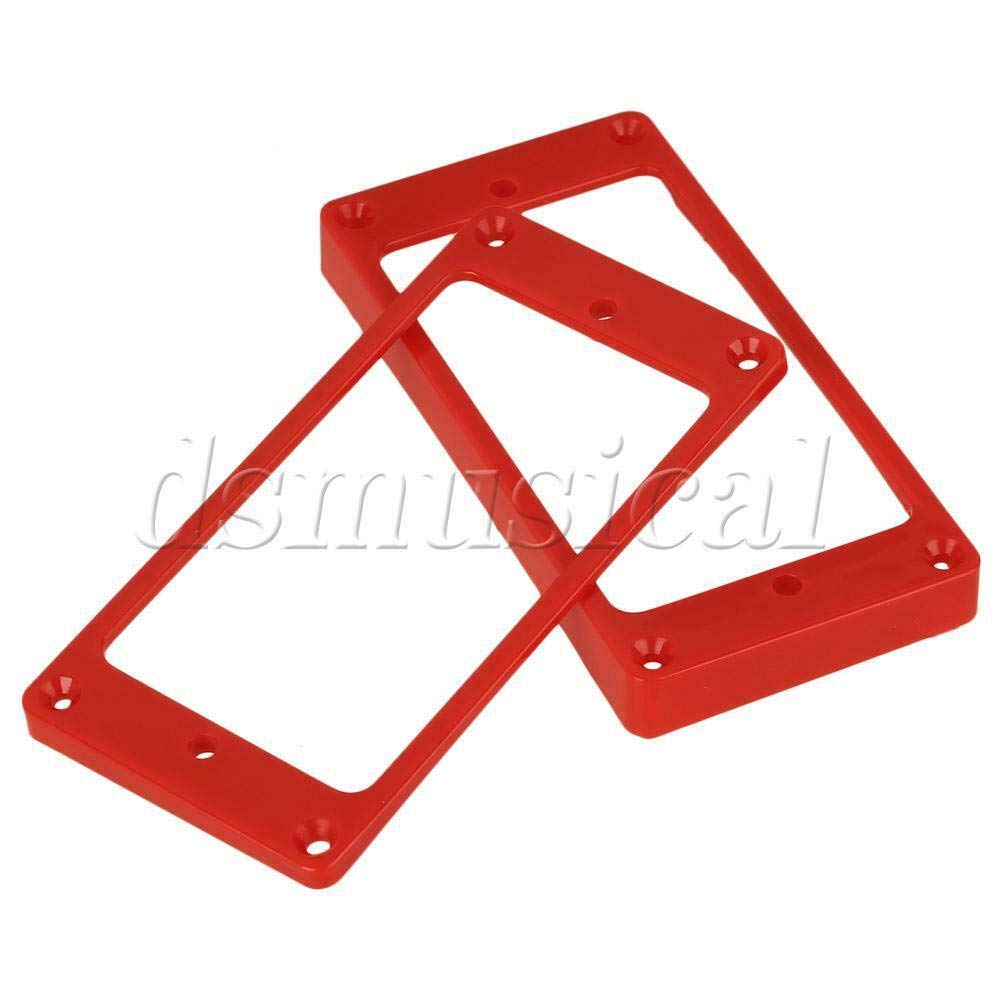 2-Pack Red Electric Guitar Pickup Mounting Rings - Arc Frame Surround for Humbucker Pickups - Perfect for DIY Guitar Upgrades & Repairs