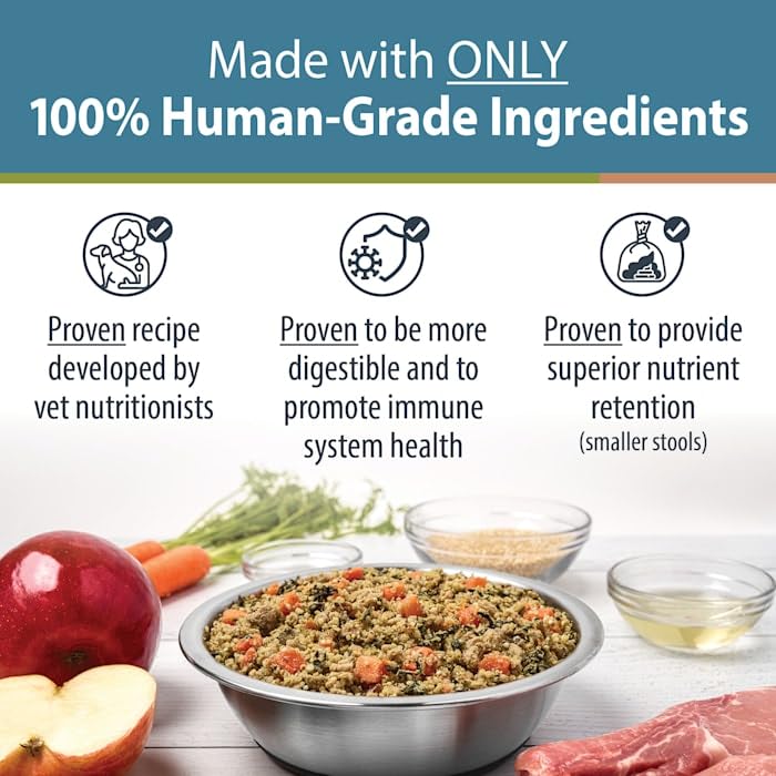 JustFoodForDogs Frozen Fresh Dog Food for Sensitive Skin & Allergies - Human-Grade Complete Meal or Topper with Joint & Skin Support - 18oz (21 Pack) | Ideal for Dogs with Skin Issues & Joint Pain - Perfect for Daily Meals or Food Topping