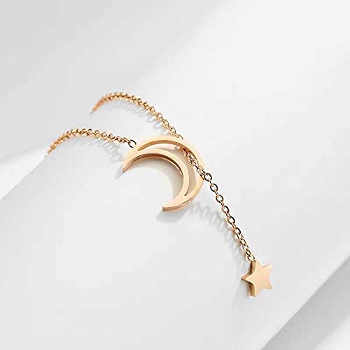 Crescent Moon and Star Pendant Necklace for Women & Teen Girls - Elegant Silver Jewelry Gift for Birthday, Anniversary & Valentine's Day | Perfect for Everyday Wear, Date Night & Special Occasions