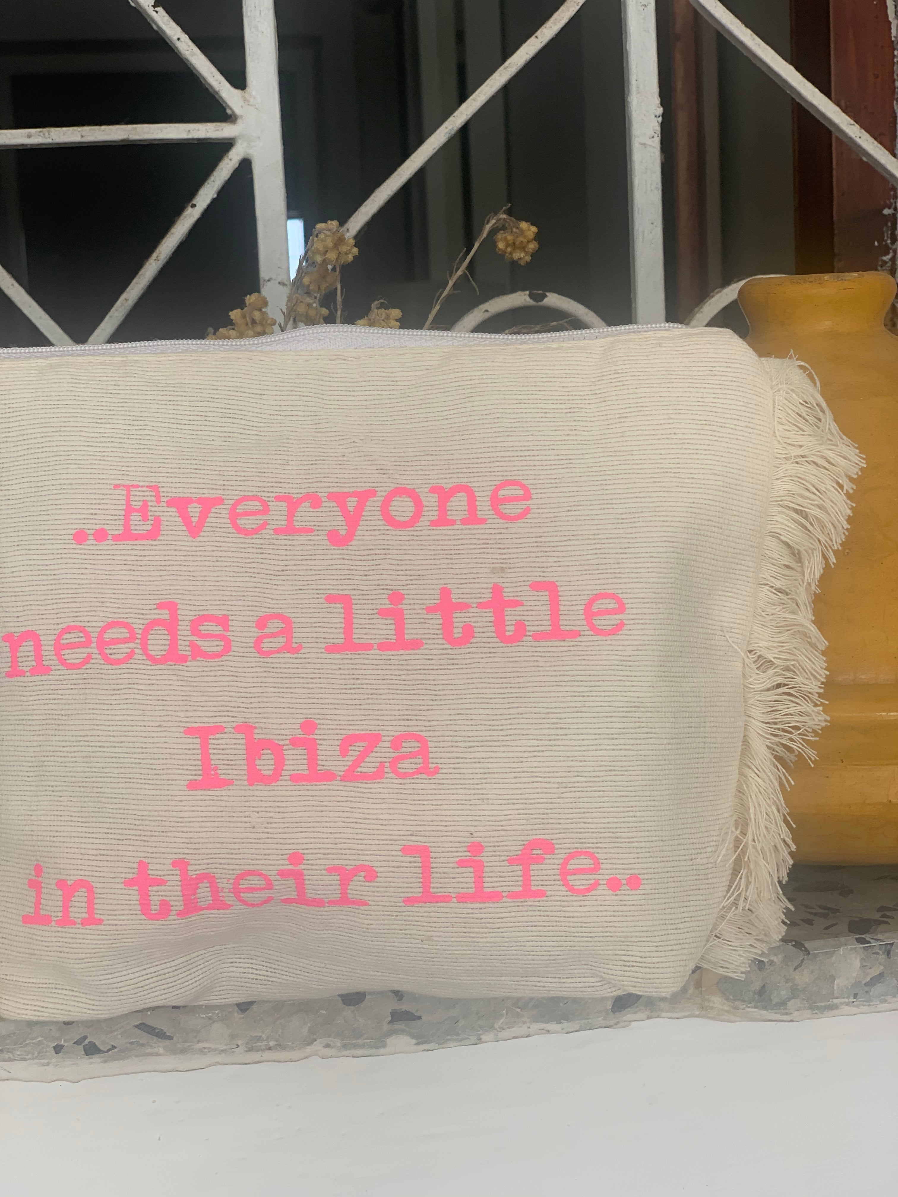 Ibiza-Inspired Cosmetic Bag - Waterproof Makeup Pouch for Travel & Daily Use | Perfect for Beach, Gym & Weekend Getaways