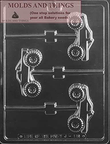 Monster Truck Lollipop Chocolate Candy Mold Kit with Instructions - Perfect for Birthday Parties, DIY Candy Making, and Kids' Baking Activities