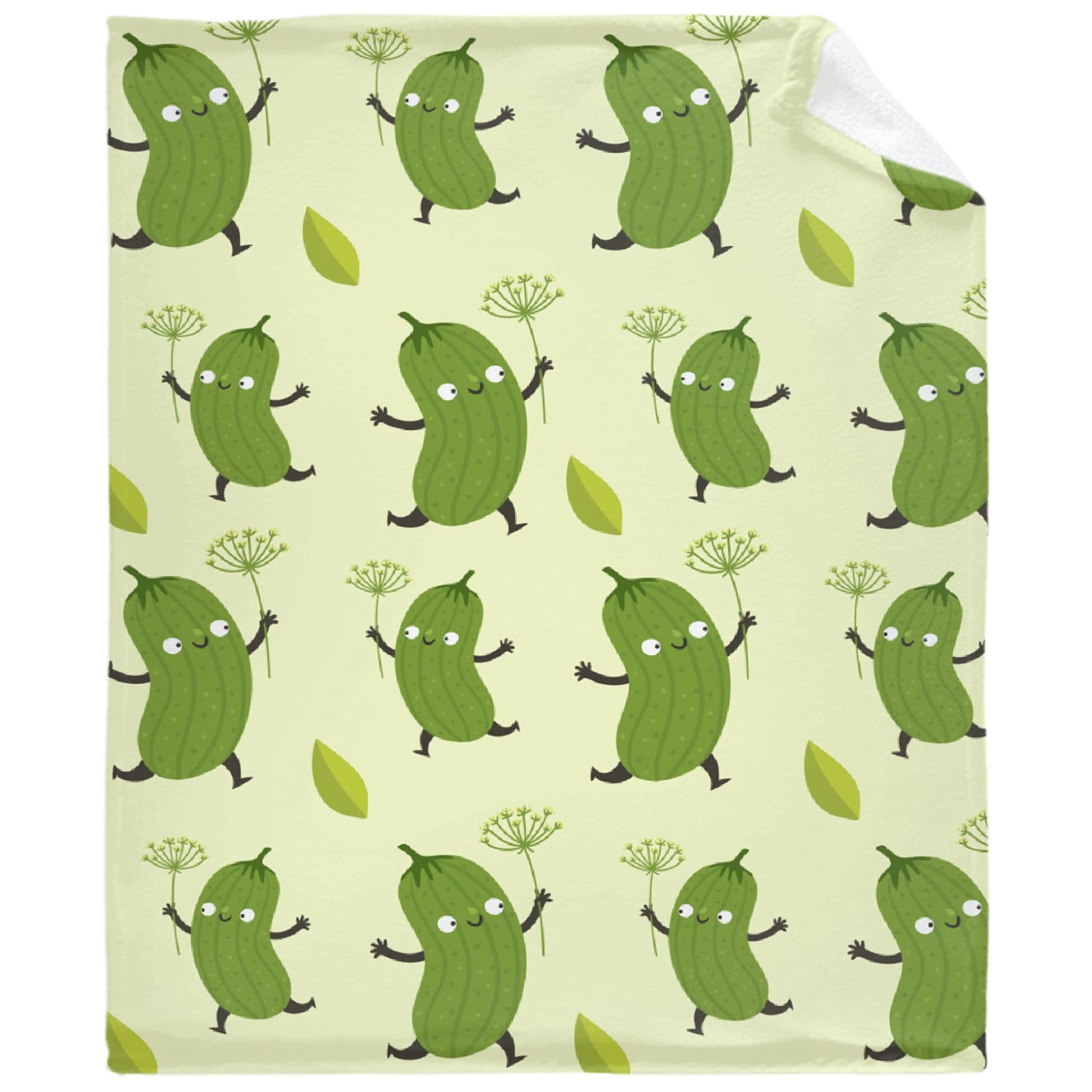 Pickle Throw Blanket - Ultra Soft Flannel Fleece Blanket | Perfect Gift Idea | Plush Lightweight Cozy Blanket for Couch, Sofa & Bed | All-Season XL 120x90 inches | Great for Family Movie Nights, Camping & Home Decor
