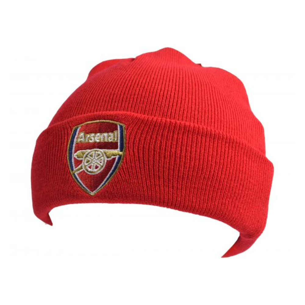 Official Arsenal FC Embroidered Beanie Hat - Winter Knit Skull Cap for Men & Women - Perfect for Soccer Games & Outdoor Activities