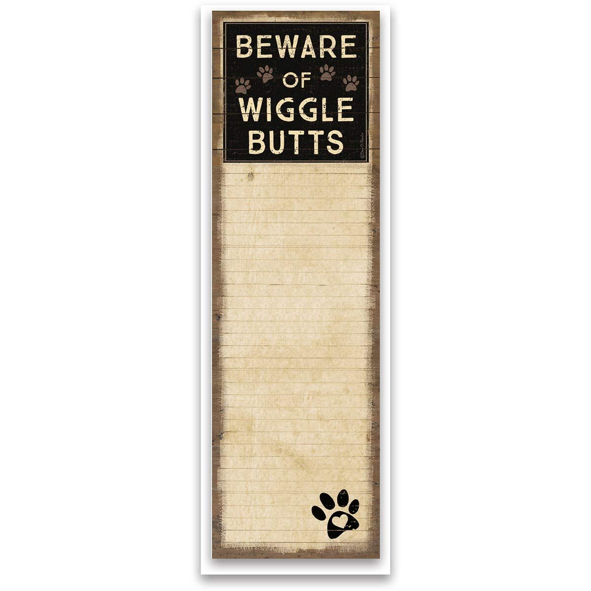ZCYINGQ Magnetic Notepad with 60 Pages - Strong Back Magnet for Refrigerator, Office & Home Organization - Perfect for Grocery Lists, Reminders & Notes (Beware of Wigglebutts)