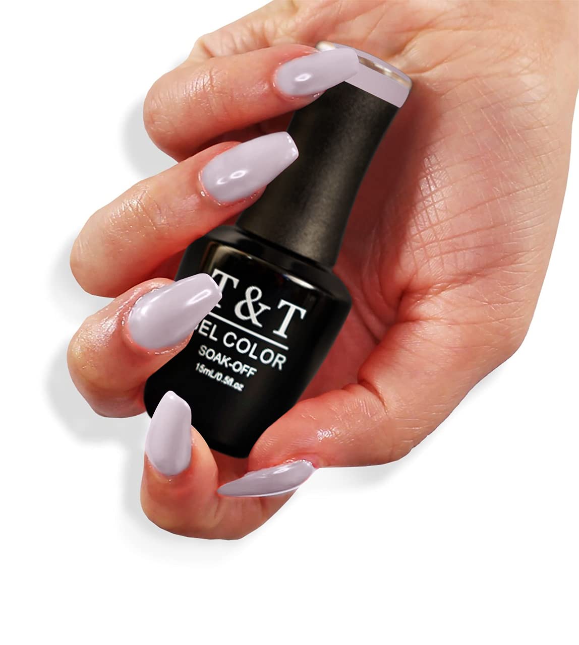 T&T Professional UV LED Gel Nail Polish - 15ml Salon Quality Grey Nail Art Polish for Manicure, DIY Home Use & Gifts | Perfect for Weddings, Parties & Special Occasions