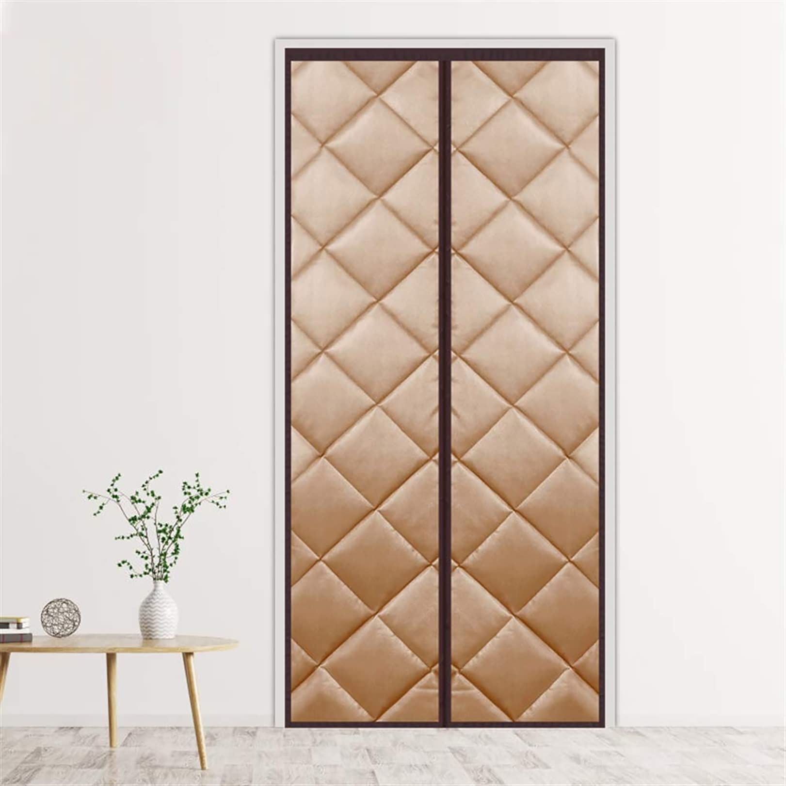 Magnetic Thermal Insulated Door Curtain - Thickened Cotton Weatherproof Screen Door for Energy Saving, Noise Reduction & Temperature Control | Perfect for Winter Warmth & Summer Cooling in Homes, Rooms, Kitchens with AC/Heater