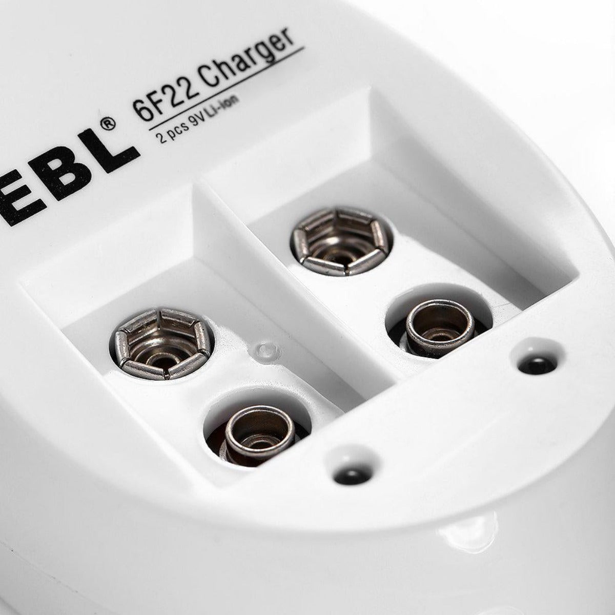 EBL 9V Lithium Ion Rechargeable Batteries with 6F22 9V Battery Charger - Long Lasting Power for Smoke Detectors, Toys, and Electronic Devices