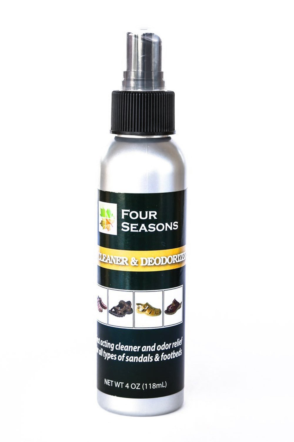 Four Seasons Sandal Cleaner & Deodorizer 4 Oz - Eliminates Odors & Refreshes Footwear - Perfect for Sandals, Sneakers & Gym Shoes - FSSDC