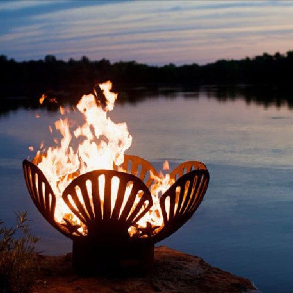 Barefoot Beach Wood Burning Fire Pit Art - Outdoor Patio & Backyard Fireplace for Camping, Beach, and Garden Gatherings
