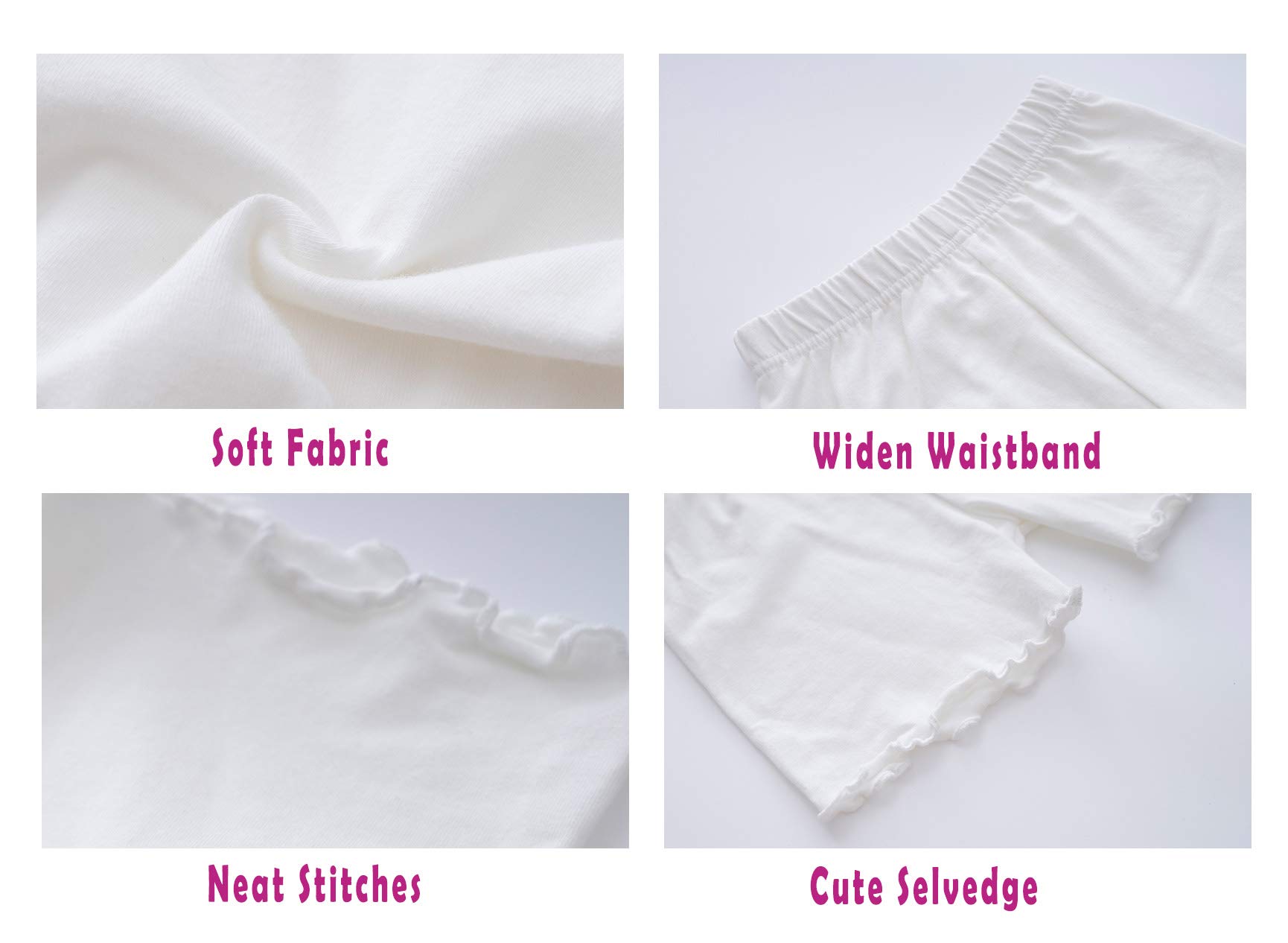 Girls Bike Shorts for Under Dresses - Non-Transparent Dance, Playground, Gym & Sports Wear - Perfect for Ballet, Cheerleading, School Activities and Everyday Play