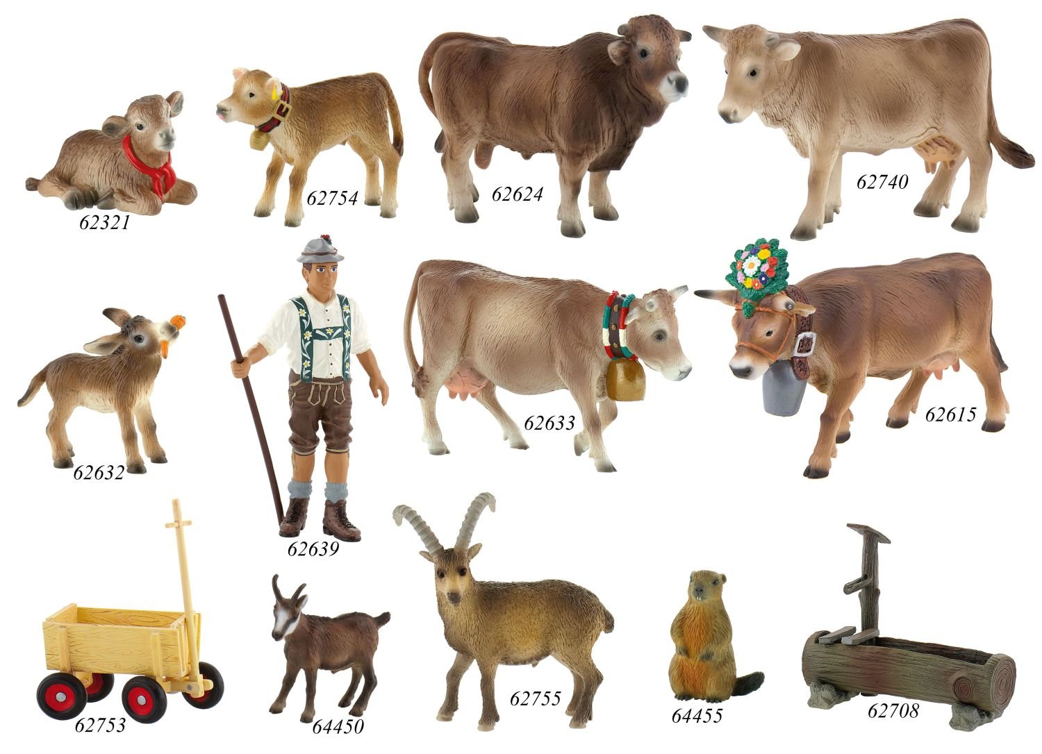 Bullyland Alp Cow Liesel Collectible Figure - Realistic Farm Animal Toy for Kids & Collectors - Perfect for Playtime, Farm-Themed Decor, and Educational Gifts