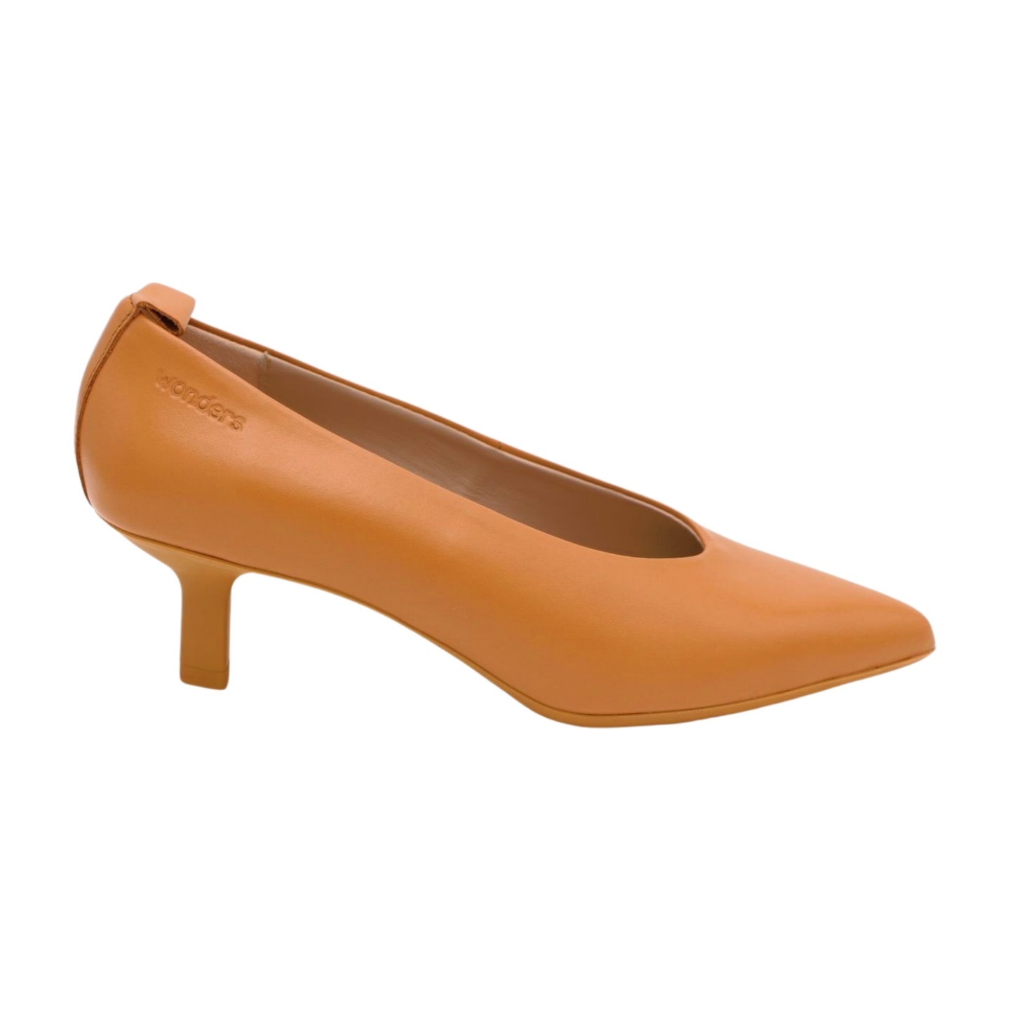 WONDERS HILDA Women's Tan Leather Court Shoes - Classic Pointed Toe Pumps for Office, Wedding & Formal Events (Style G 7102)