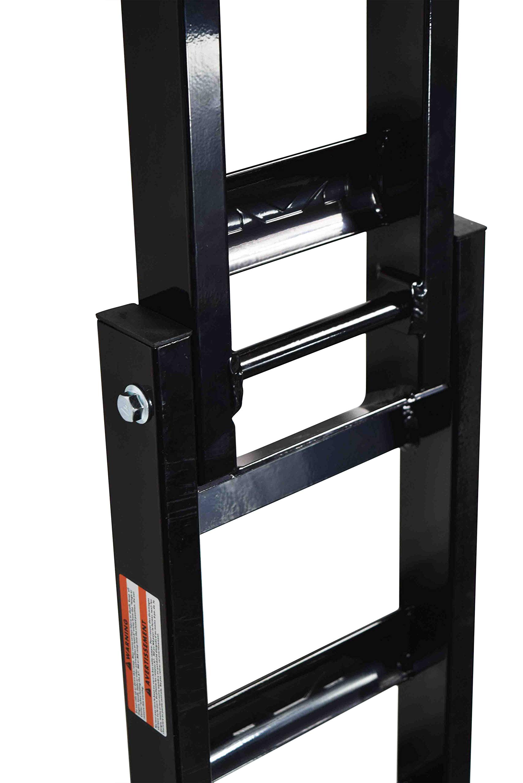 Matrix Concepts A7 Folding Ramp - 500 lbs Capacity Aircraft Aluminum Ramp for Dirt Bikes, ATV & UTV - Lightweight & Durable with Sticker Pack (Black/White) - Perfect for Loading Motorcycles, ATVs & Utility Vehicles