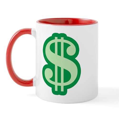 White/Red Inside - Dollar Sign Mug