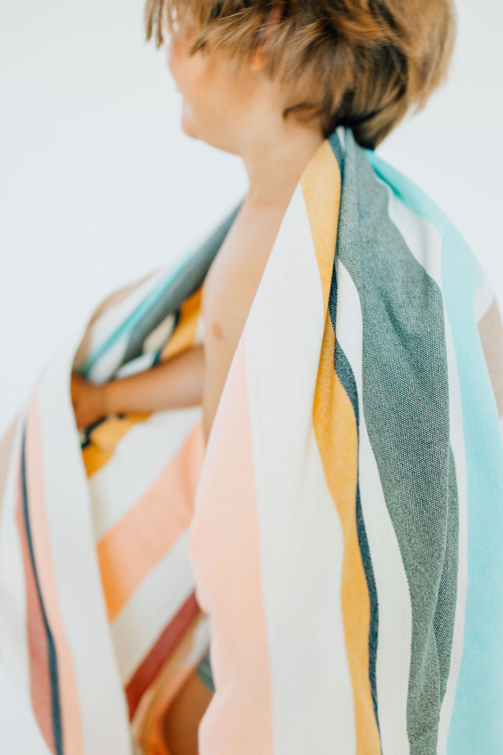 Rainbow Bath to Beach Bamboo & Organic Cotton Towel - Ultra Soft, Eco-Friendly, Absorbent Towel for Bath, Pool, Beach & Travel - Perfect for Kids, Adults & Spa Days