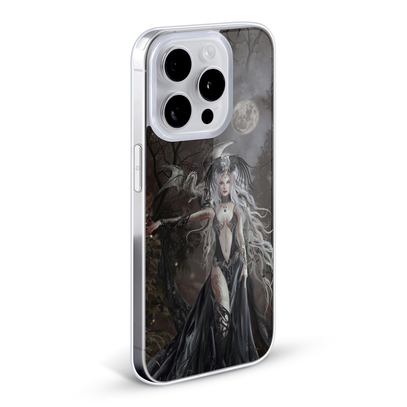 Officially Licensed Nene Thomas Skull Queen of Havoc Dragon Gothic Soft Gel Case for Apple iPhone 12/12 Pro - Protective Phone Cover for Women, Gothic Fashion Accessory, Perfect for Halloween & Dark Aesthetic Lovers