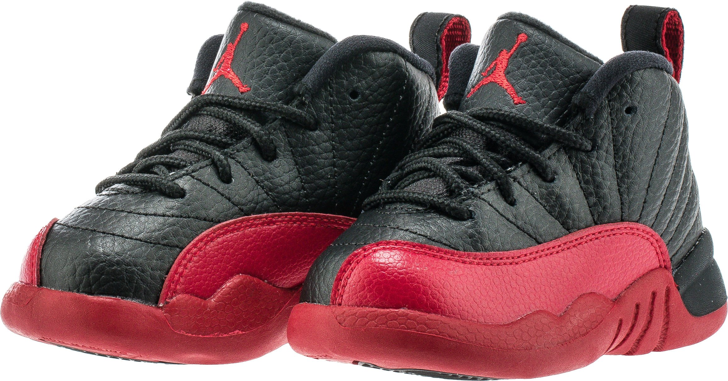 Nike Baby Boys Jordan 12 Retro BT Flu Game Sneakers - Black/Varsity Red Leather Basketball Shoes Size 9C - Perfect for Toddler Playdates, Birthday Gifts & Casual Wear