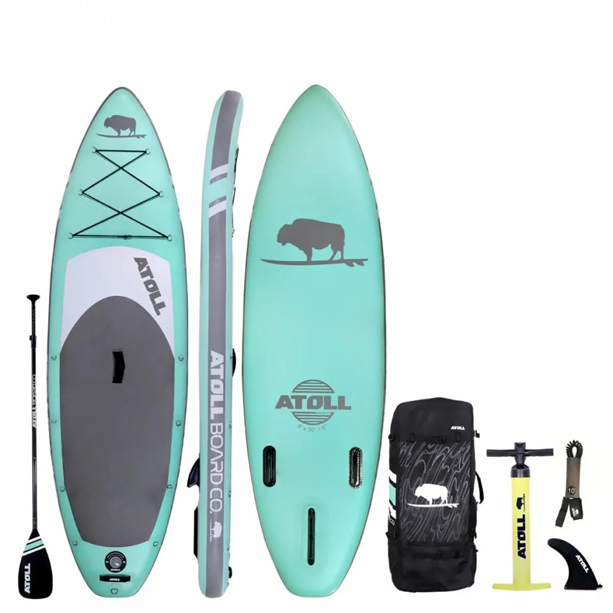 Atoll Inflatable SUP Board 11ft/9ft with Pump & Paddle - Perfect for Travel & Water Sports
