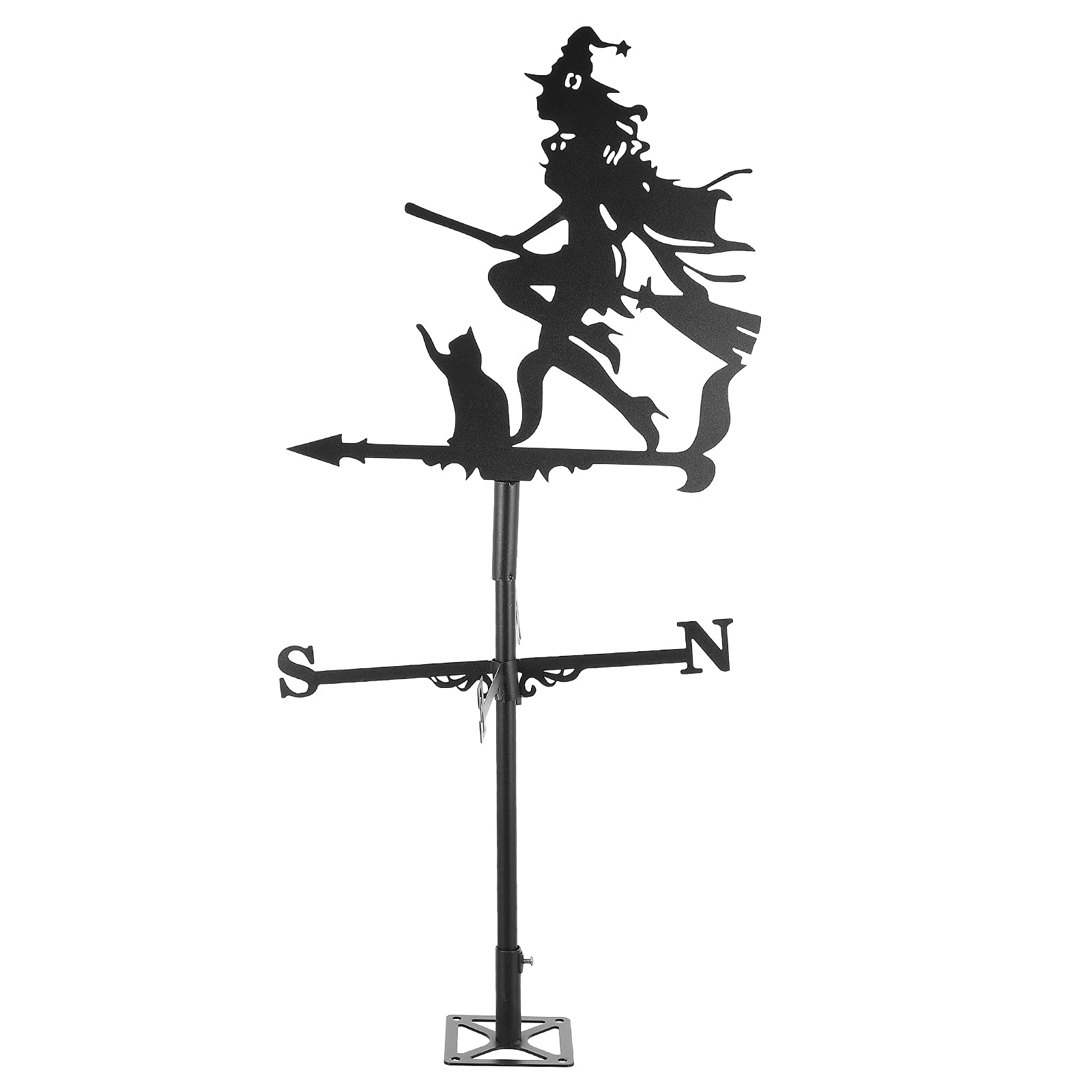 LUOZZY Witch Weathervane - Premium Garden Wind Direction Indicator for Outdoor Yard Decor, Halloween Party, and Gothic Themed Events | Perfect for Halloween Decorations, Witch-Themed Parties, and Gothic Garden Accents