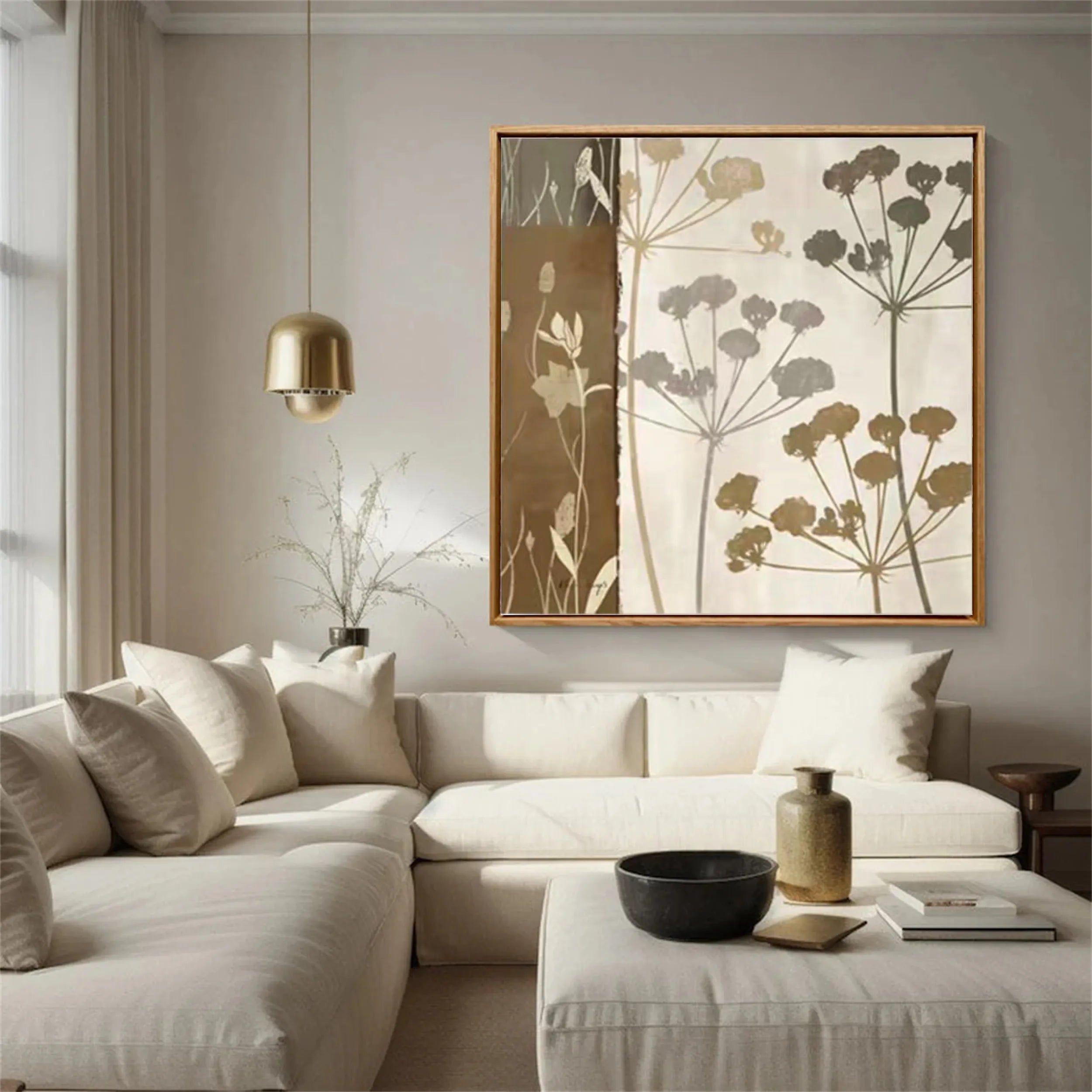 Flower and Tree Painting #FT 067 - Handmade Canvas Wall Art for Home & Office Decor - Perfect for Living Room, Bedroom, or Gift