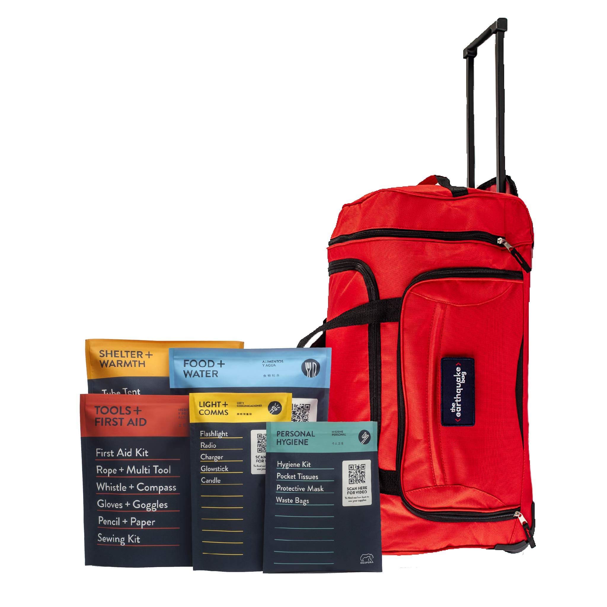 Complete Earthquake Survival Kit – 1 Week Emergency Supplies for Earthquakes, Hurricanes, Wildfires & Floods | Disaster Preparedness for Home, Car & Outdoor Use