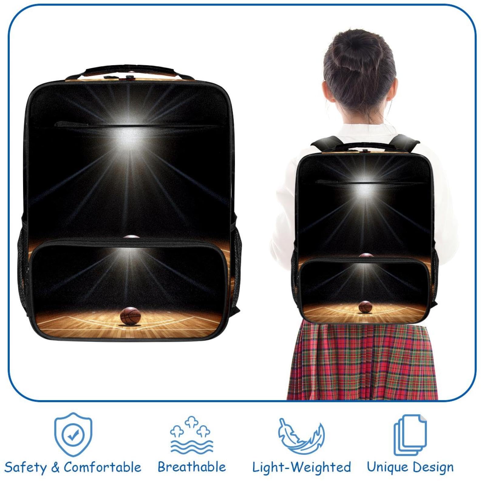 Men's & Women's Travel Backpack - Durable & Stylish for Basketball, Wooden Cricket Field & Outdoor Adventures | Perfect for Hiking, Gym & Daily Commute
