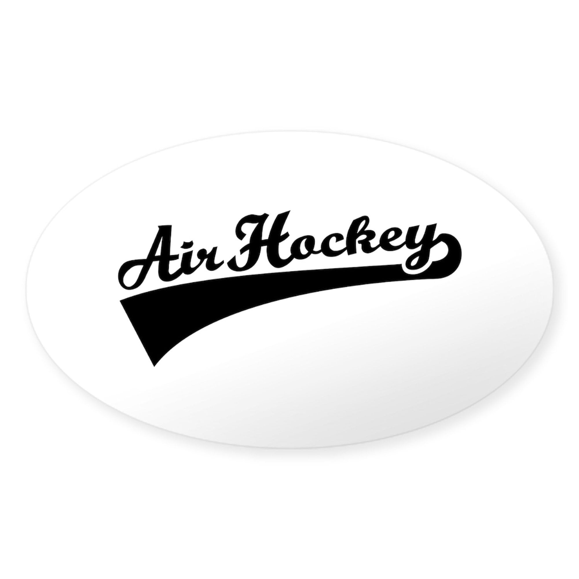 Funny Air Hockey Oval Car Bumper Sticker - Vinyl Decal for Cars, Trucks, Laptops - Perfect for Hockey Fans & Sports Enthusiasts - Great Gift Idea for Game Rooms & Man Caves