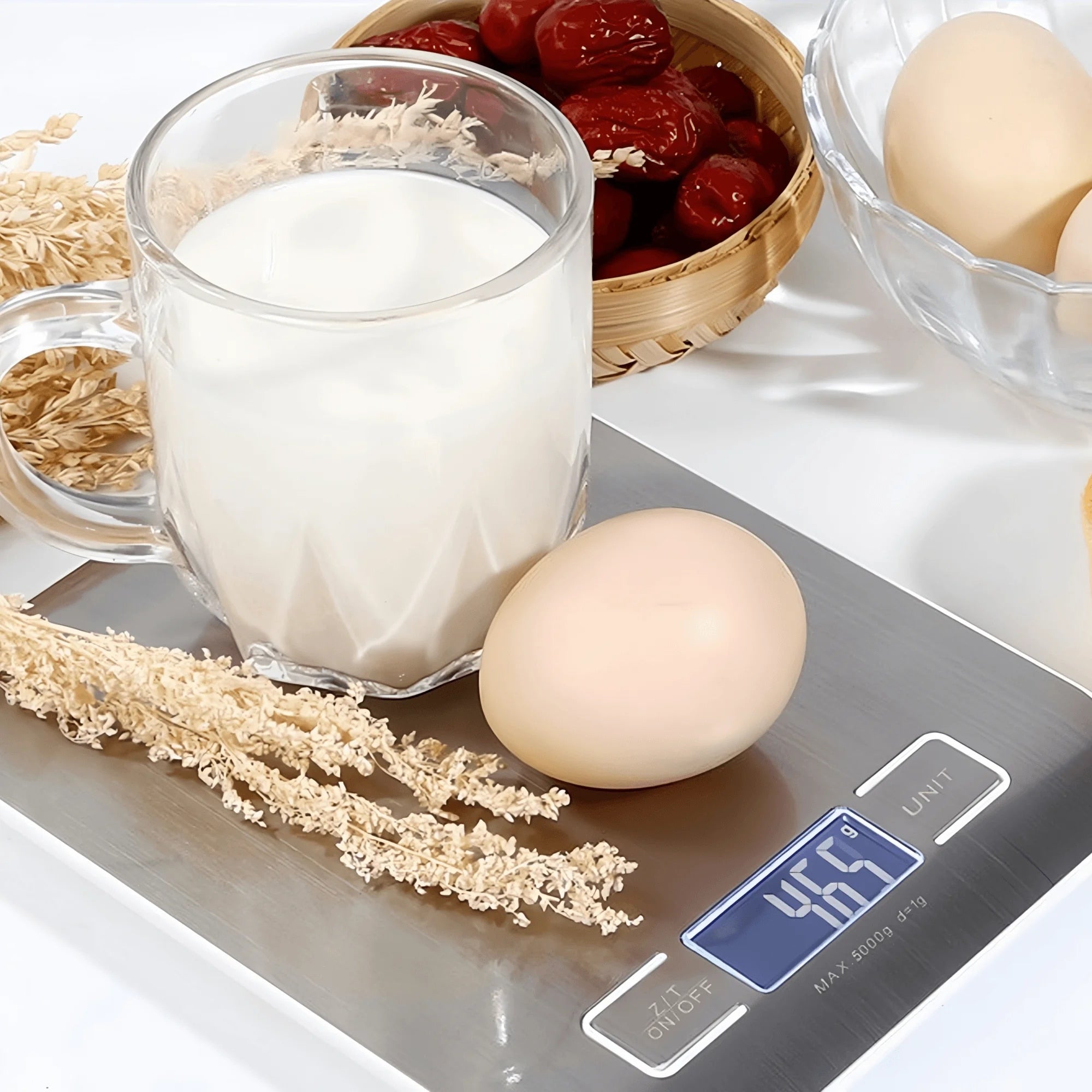 ANYCO Anygleam Digital Kitchen Scale - 11lb/5kg Precision Stainless Steel Coffee & Food Scale (Gold) for Baking, Cooking, and Portion Control | Perfect for Home & Commercial Use