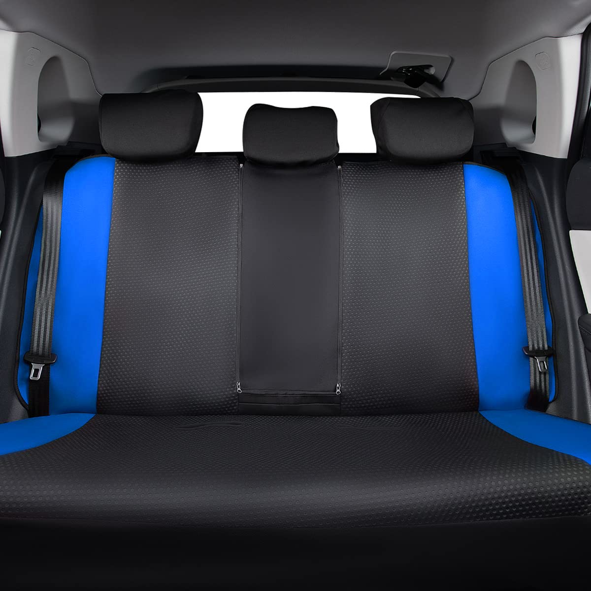 **Neoprene Rear Bench Car Seat Covers - 40/60 50/50 60/40 Split Protectors for Cars (Blue) | Waterproof & Durable Seat Protection for Pets, Kids & Spills**