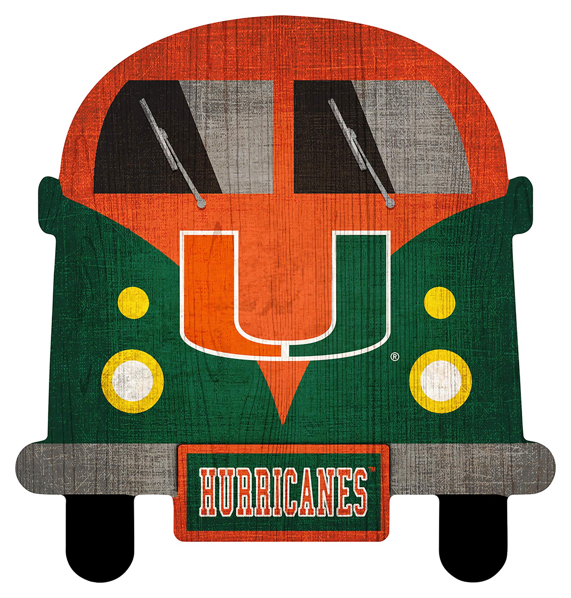 Fan Creations NCAA 12 Inch Team Bus Sign - Officially Licensed College Sports Decor for Tailgating, Dorm Room & Game Day Parties - Perfect for Football, Basketball & Baseball Fans