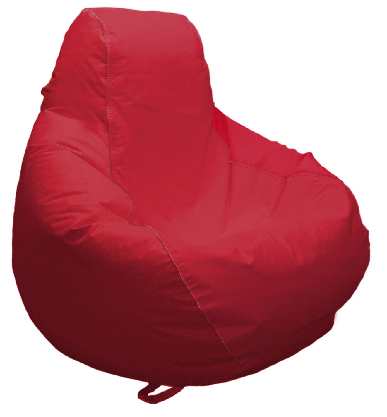 JoyBean Outdoor Bean Bag Chair - Waterproof Marine Vinyl Bean Bag for Yacht, Boat, Pool, Patio, Garden - Comfortable Outdoor Seating for Adults, Teens & Kids - Perfect for Relaxing, Lounging & Sunbathing (Large, Red)