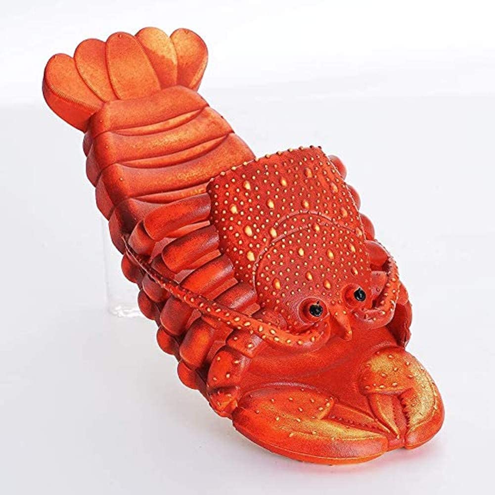 Funny Lobster Slippers for Women Men Kids - Soft Summer Animal Flip Flops - Cute Beach Shower Sandals - Waterproof Casual Slides for Pool, Beach, Home & Outdoor Use