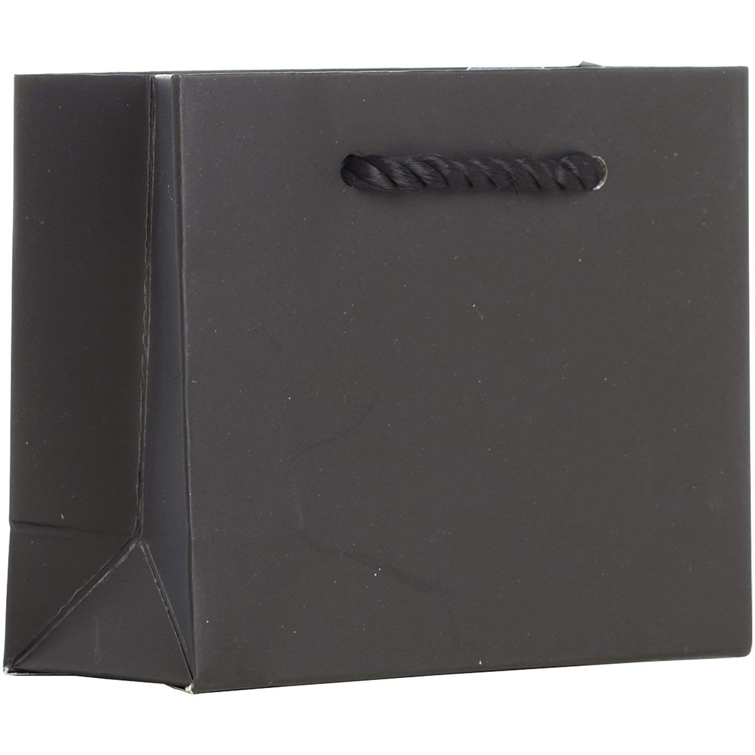 Jillson Roberts Small Matte Black Gift Bags - 12 Pack | Perfect for Party Favors, Wedding Gifts & Birthday Treats | Elegant Tiny Gift Bags for Jewelry, Candies & Small Presents