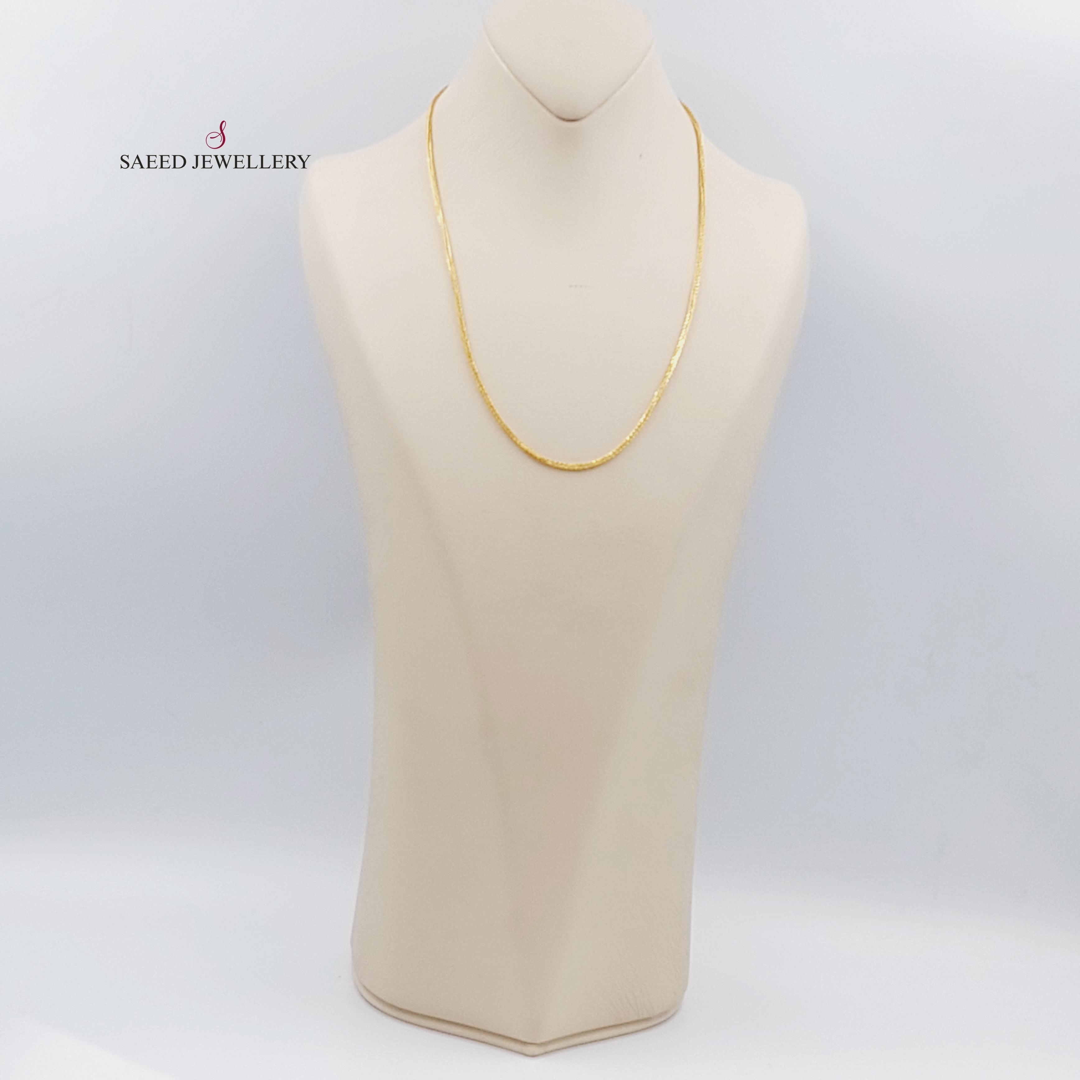 50cm Franco Thin Chain Necklace for Women - Elegant Gold Plated Stainless Steel Choker - Perfect for Casual Wear, Date Night & Party Accessories