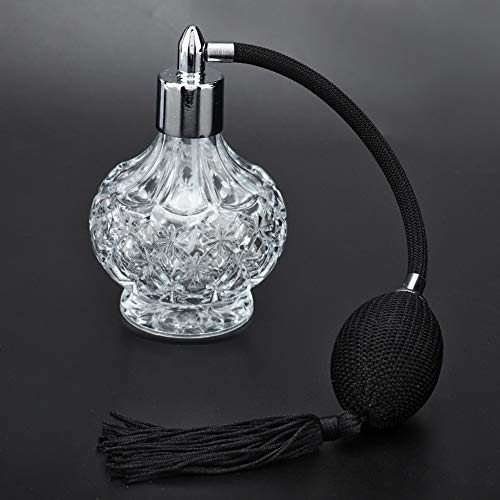 Refillable Empty Perfume Spray Bottle with Tassel - Star Sky Design & Silver Black Long Tube Atomizer for Travel, Gym, and Home Fragrance Refills