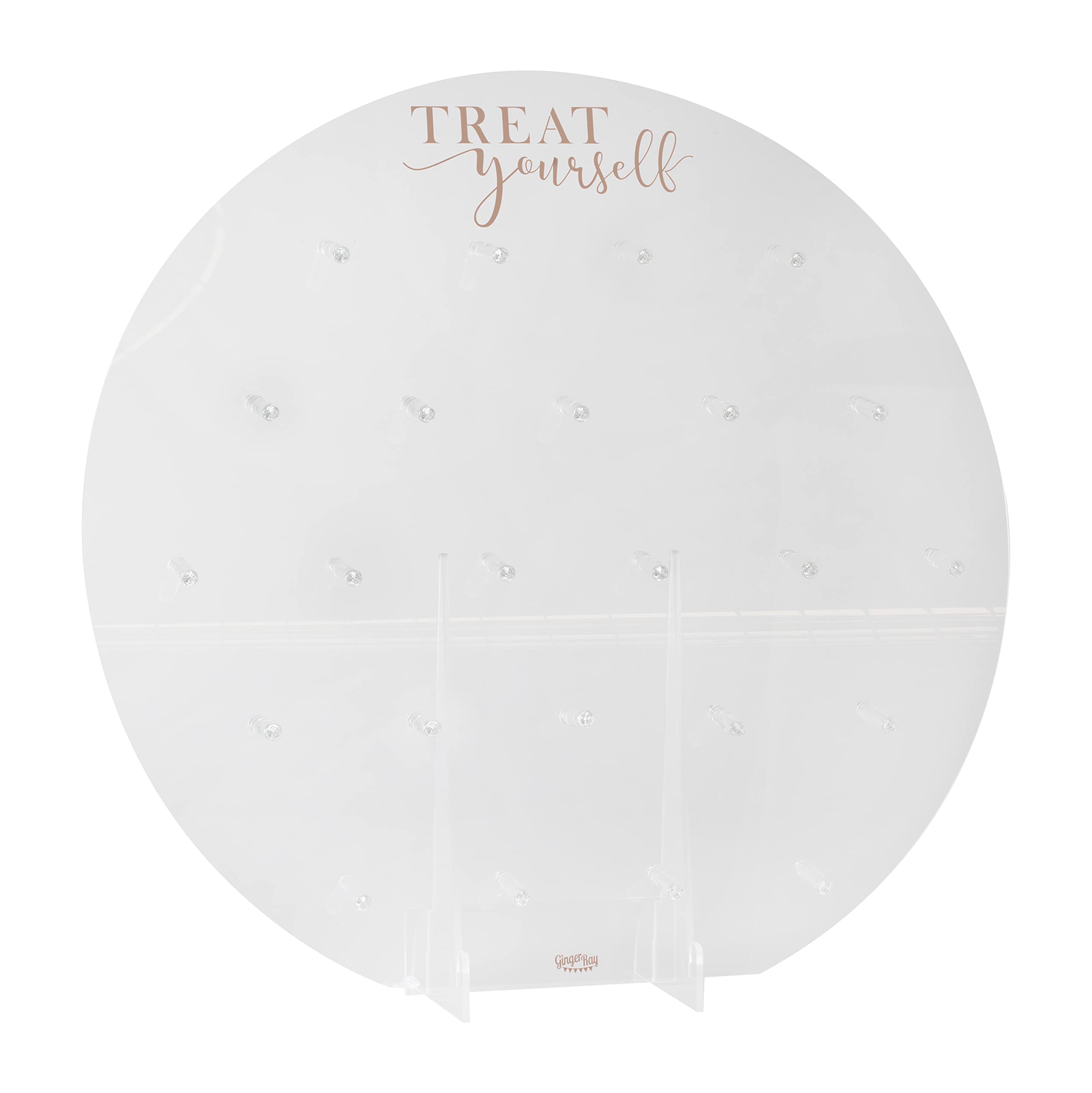 Ginger Ray Clear Acrylic Circular Wedding Donut Wall Decor - Elegant Backdrop for Bridal Showers, Baby Showers & Party Photo Booths