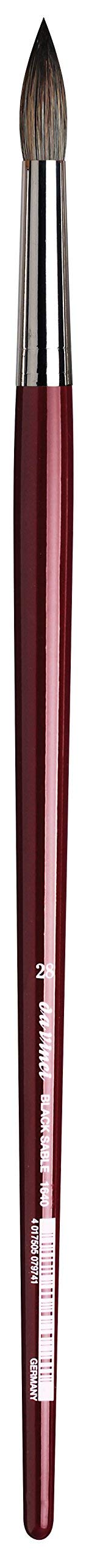 Premium da Vinci Oil & Acrylic Paint Brush - Round Russian Black Sable Size 28 - Professional Artist Brush for Oil Painting, Watercolor & Fine Art - Perfect for Canvas, Portrait & Detailed Artwork