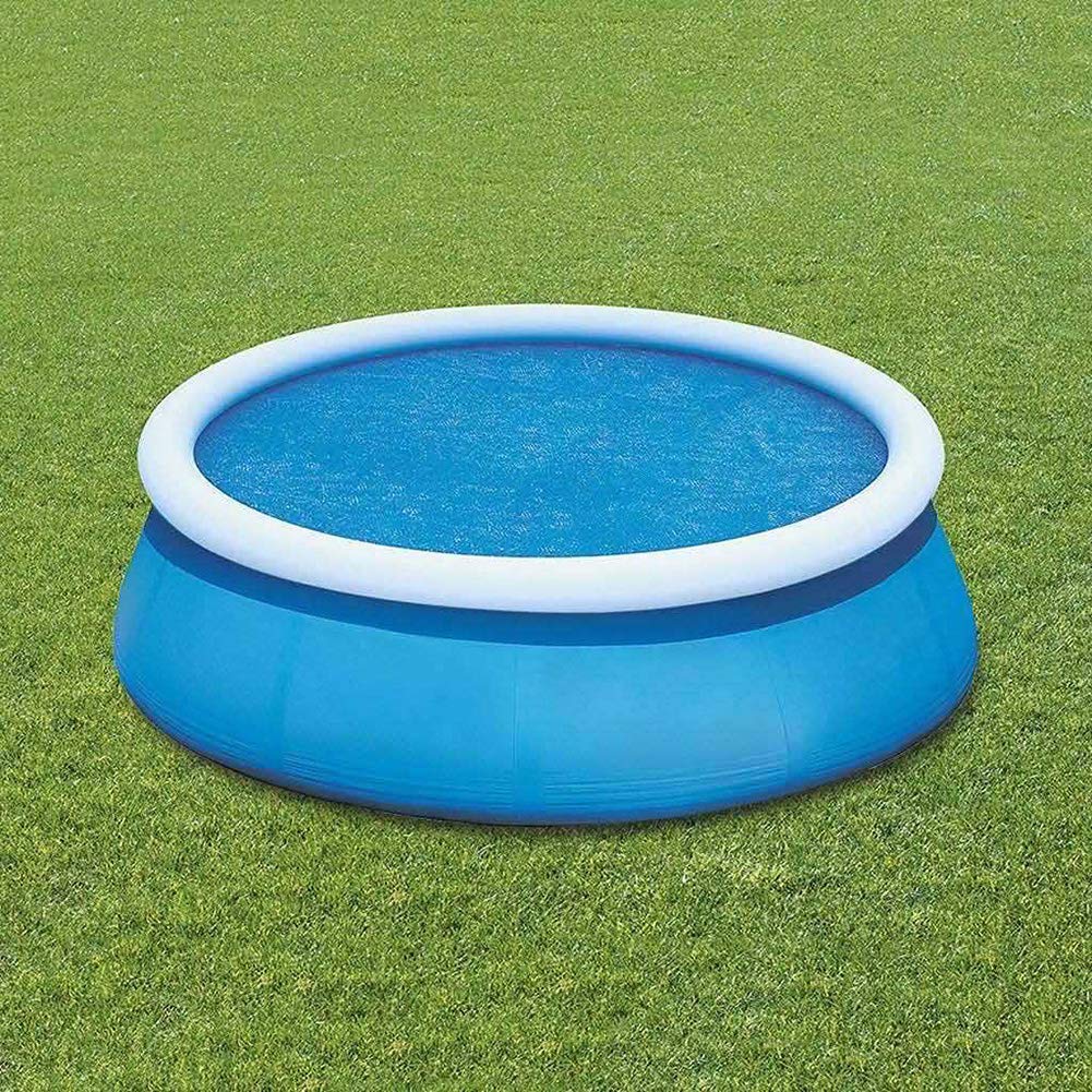 10ft Solar Pool Cover - Round Swimming Pool Solar Blanket Protector, 8/10/15ft Sizes Available, Blue UV-Resistant Pool Cover for Heat Retention & Debris Protection (Perfect for Backyard, Inground & Above Ground Pools)