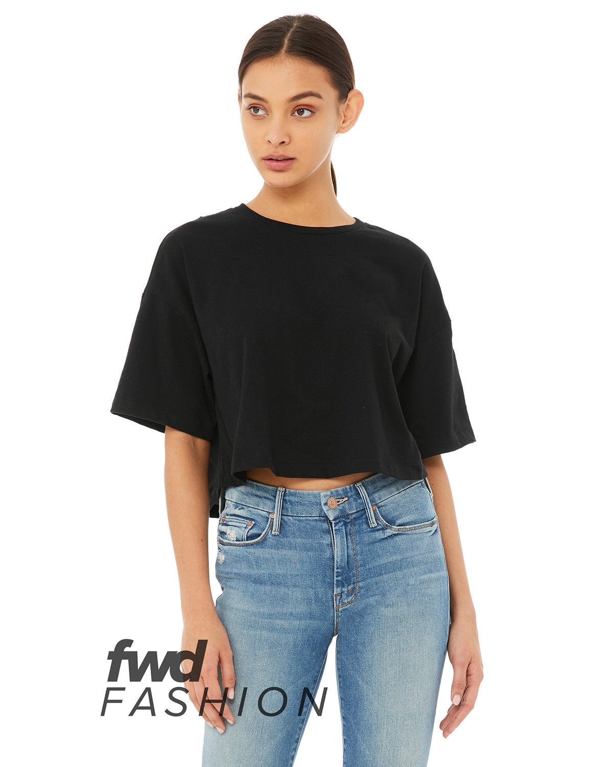 Bella + Canvas 6482 FWD Fashion Women's Jersey Cropped T-Shirt - Soft & Stylish Crop Top for Casual Wear, Gym, and Layering