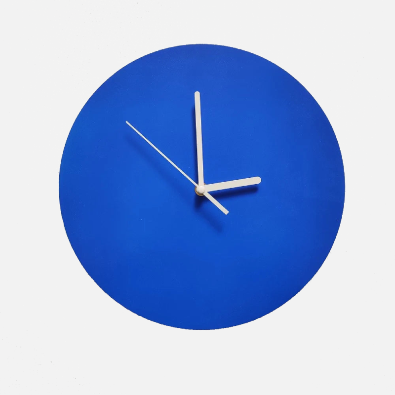 Modern Klein Blue Geometric Wall Clock - Stylish Home & Office Decor for Living Room, Bedroom, or Workspace