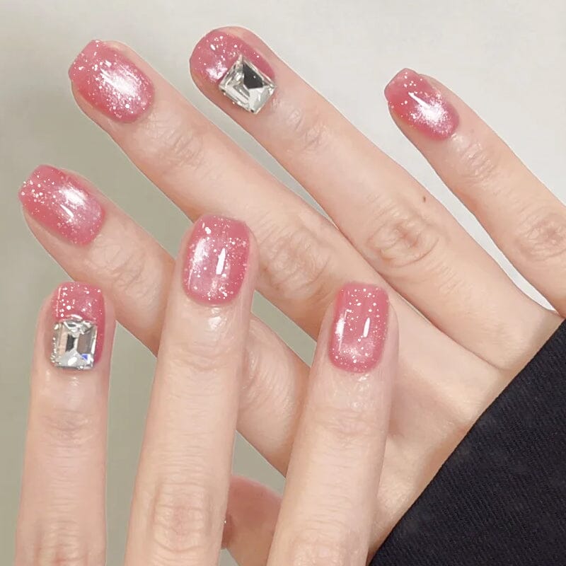 Pink Glitter Cat Magnetic Gel Polish - MY60 Mambo Ice 10ml - Long Lasting Nail Art Gel for Salon & Home Manicure - Perfect for Parties, Weddings & Special Occasions