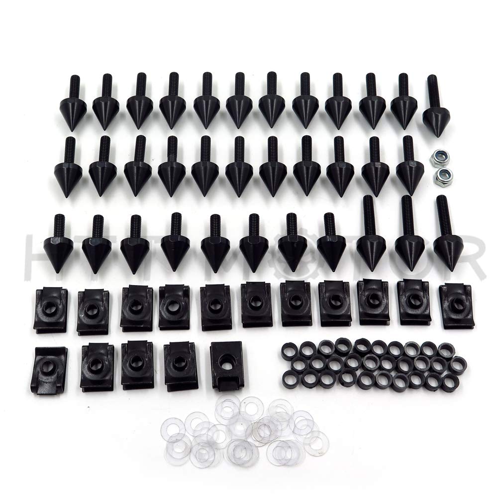 Black Spike Fairing Bolts Kit for 2004-2006 YZF R1 - Motorcycle Accessories