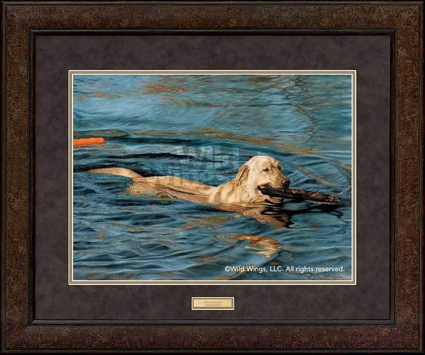 Premium Color Blind Yellow Labrador Retriever Art Print - High Quality Dog Lover Gift for Home & Office Decor
